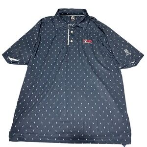 FJ FootJoy Golf Polo Shirt XL TOUR Championship East Lake Golf Bag Print